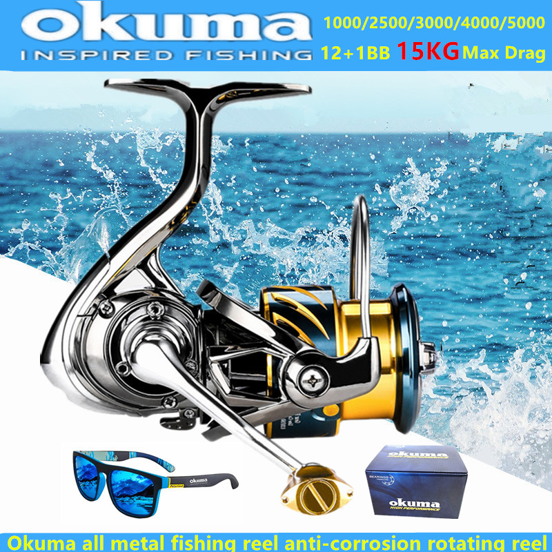 Kastking Reel Zephyr - オクマ オールメタルフィッシングリール 12+1BB15KG 最大ドラグ耐海水回転リール 1000-5000