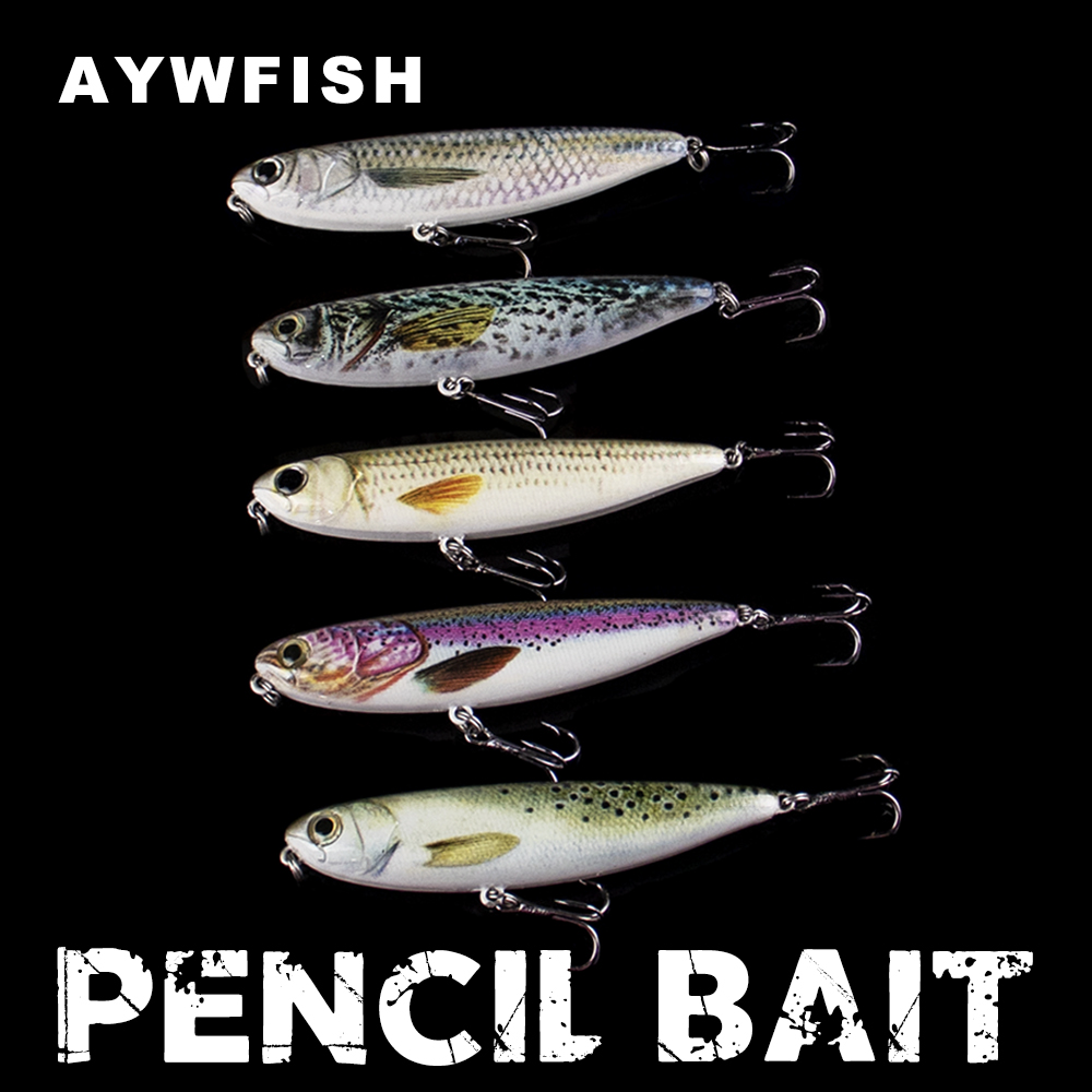 Fishing Lure Topwater - AYWFISH 9 センチメートル 11.8 グラムフローティングペンシル釣りルアーワブラーガラガラトップウォーターハードベイトウォーキングスプークバスパーチトラウトパイクタックル