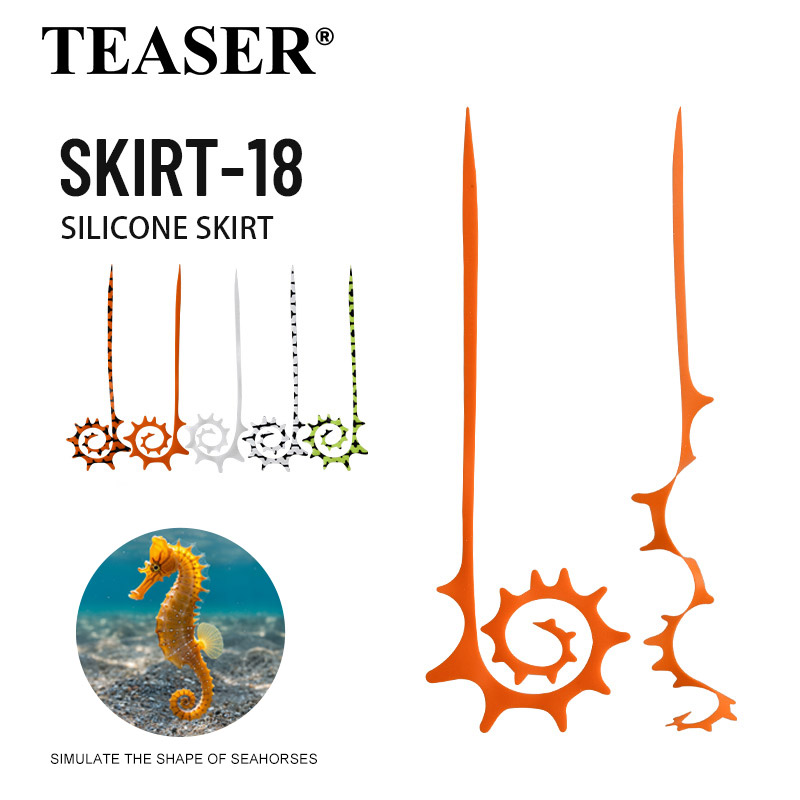 Fishing Lure Jig - ティーザー5個入り SKIRT-18 145mm シリコンラバースカート トレーラーDIY マダイジグ