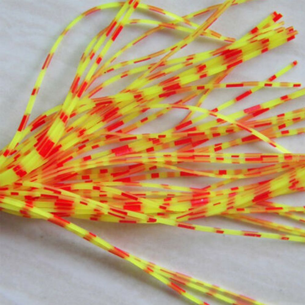 Fishing Lure Jig - 50 個の耐久性のある人工リアルなジグベイトソフトフィッシングルアーひげ風なしゴムイカシリコンスカート