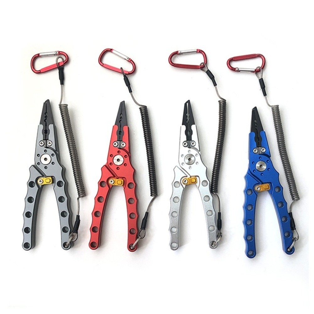 Fishing Lure Kit - 新型7.3インチルアープライヤー サイドカッター ロック付き 海釣り用魚コントローラー アルミ合金製トップリングコントロールプライヤー