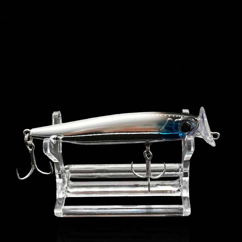 Fishing Lure Kit - 1 Pc 釣りルアーディスプレイスタンドプラスチック装飾餌表示スタンド棚サポートラック釣り店用耐久性のあるルアーホルダー