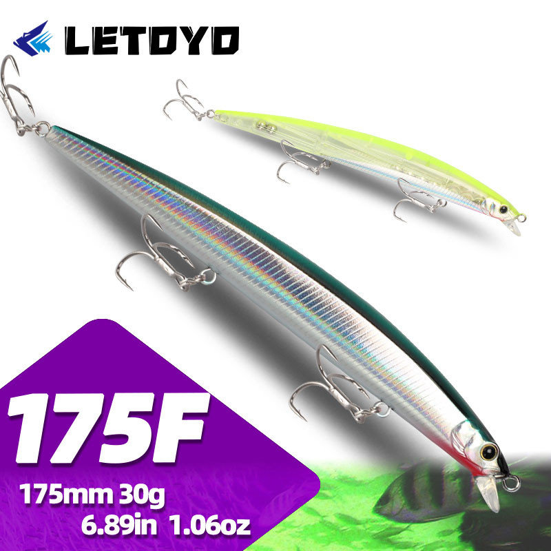 Fishing Lure Topwater - LETOYO 175mm 30g フィッシングミノー用品 新ルアー フローティングジャークベイト
