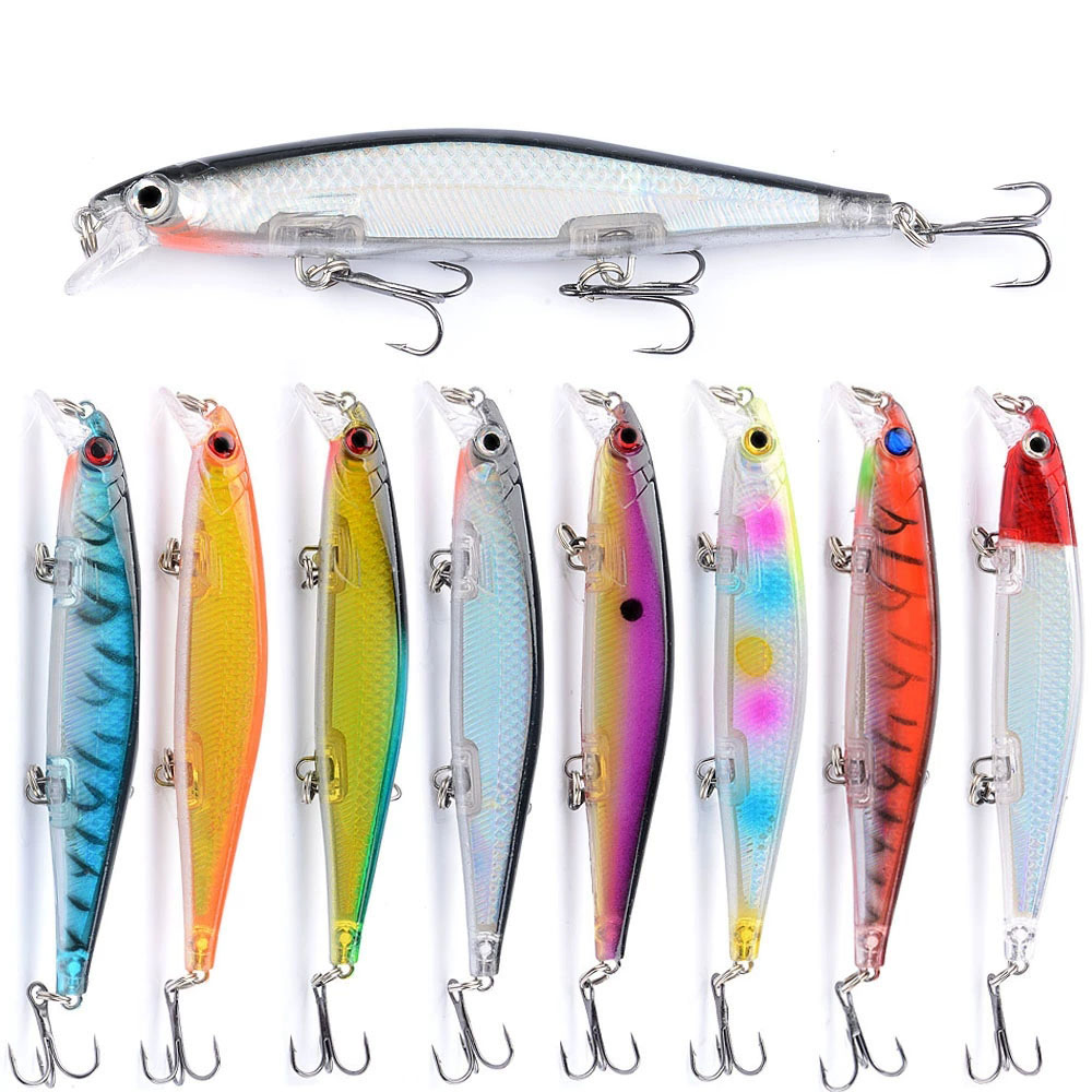 Fishing Lure Swimbait - 1pc レーザーシンキングミノー釣りルアー 11 センチメートル/13.5 グラムロングキャストトローリング人工ハードベイトジャークベイトパイク鯉釣具