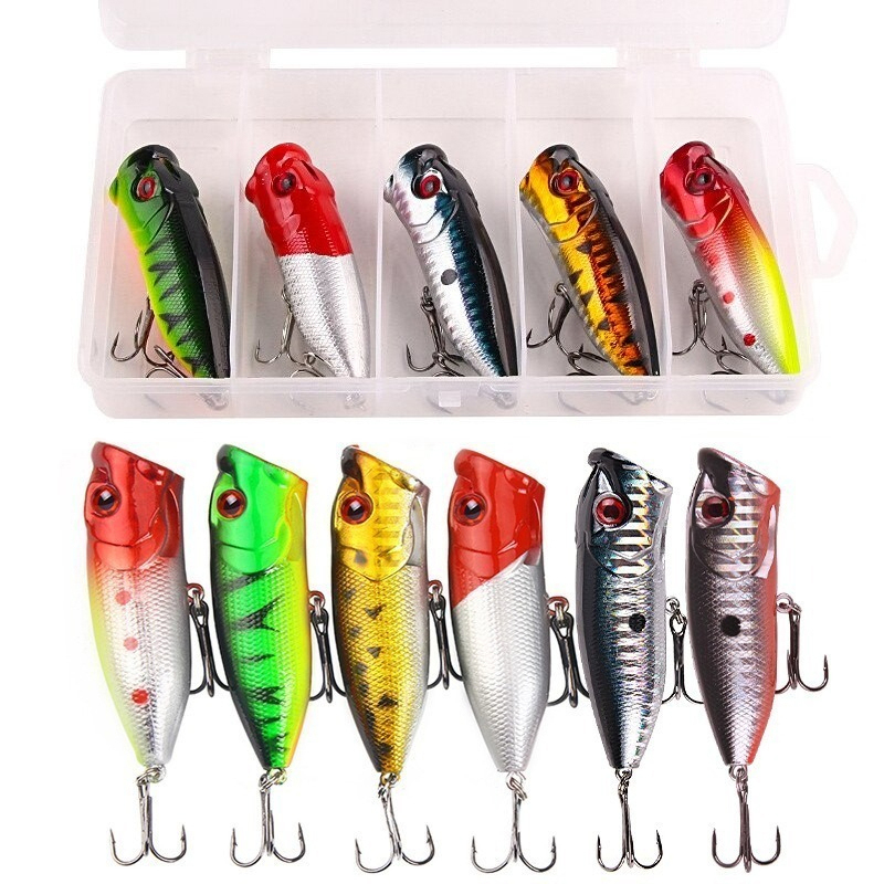 Fishing Lure Topwater - 6個6色（OPP袋）/5個5色（箱入り）6.5cm/10gルアーフローティングフィッシングルアーペンシルベイトポッパートップウォーター人工餌