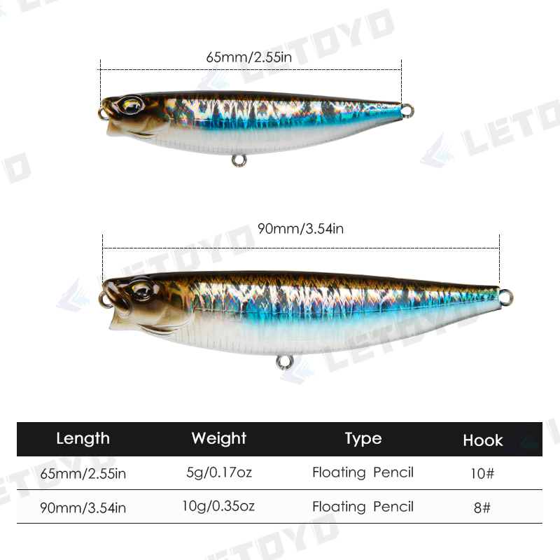 LETOYO,65mm,5g,90mm,10g,表面釣り用の - Fishing Lure Swimbait のレビューと価格