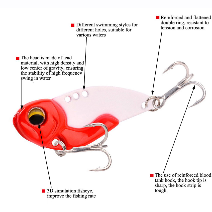 6個入り メタルVIBフィッシングルアー 7.3g 10g  - Fishing Lure Blade Bait のレビューと価格