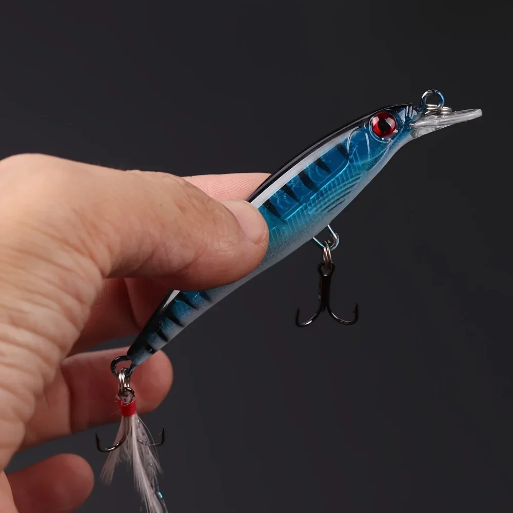 レーザー3Dアイズバイオニックミノー釣りルアー5個/箱 -  - Fishing Lure Box のレビューと価格