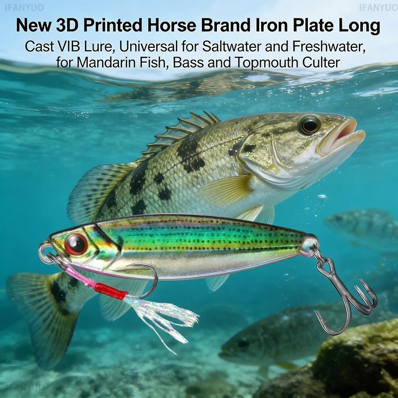 3Dプリント金属製VIBフィッシングルアー遠投ブレードベイト - Fishing Lure Blade Bait のレビューと価格