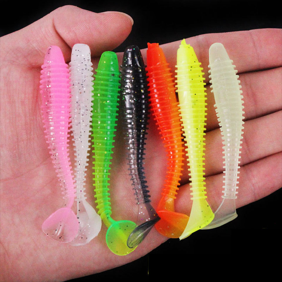ウォークフィッシュ 10 個ソフトルアーシリコンワーム餌 4 - Fishing Lure Swimbait のレビューと価格
