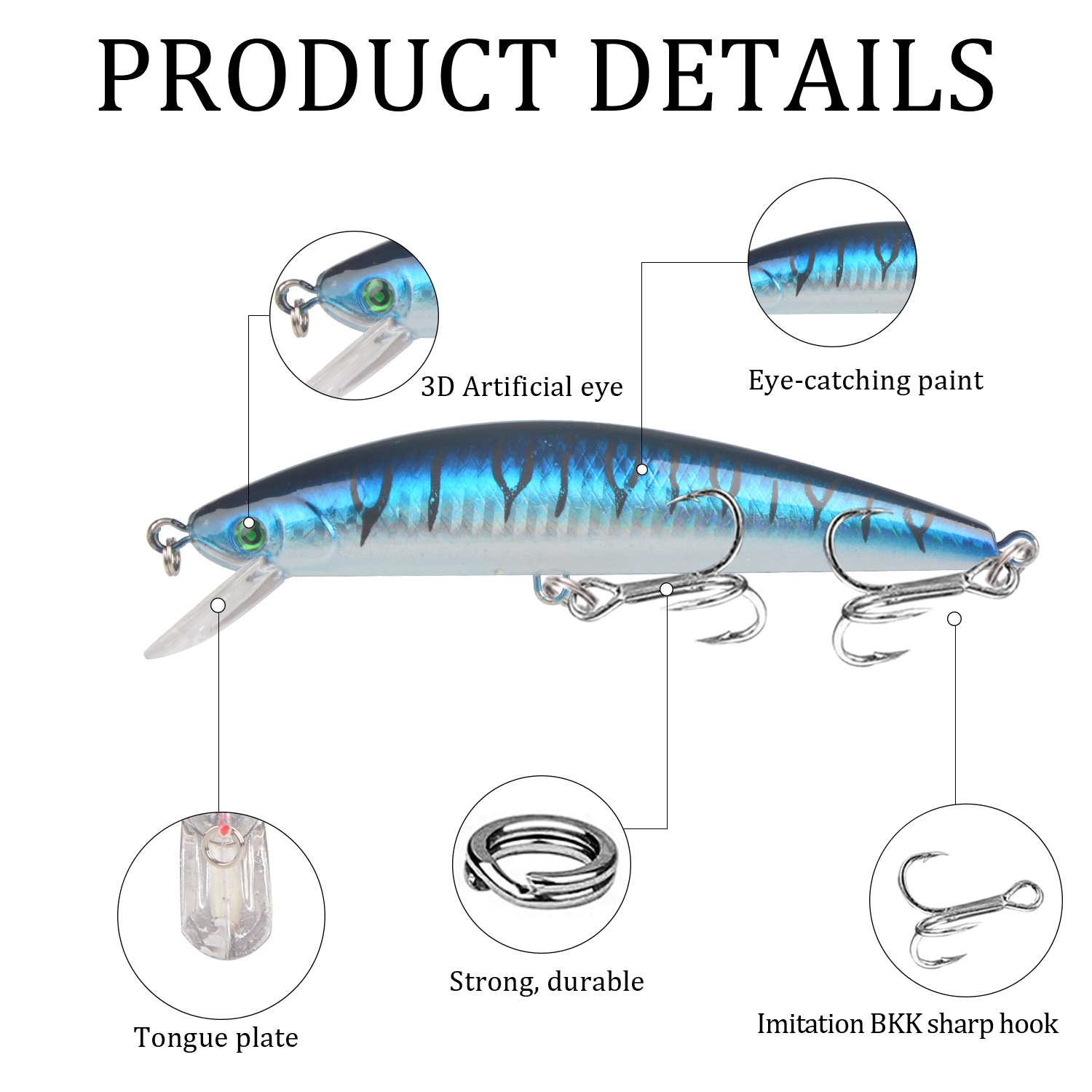 釣り用の人工ハードベイト,魚を捕まえるためのルアー,ミノー用 - Fishing Lure Swimbait のレビューと価格