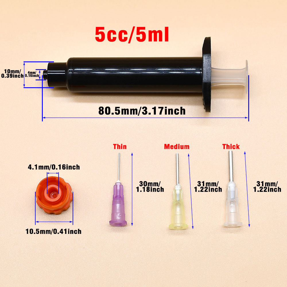 2セット ブラックUVレジン注入シリンジ 3サイズの鈍針チッ - Fishing Lure Making Kit のレビューと価格