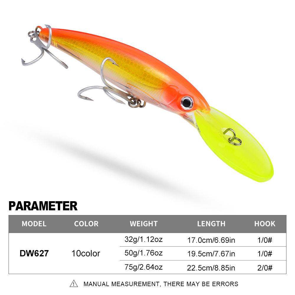 1個 32g 50g 75g ビッグフローティングミノー釣り - Fishing Lure Topwater のレビューと価格