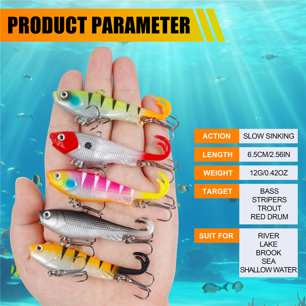 5個入り プレリグジグヘッド ウォブラー ソフトフィッシング - Fishing Lure Swimbait のレビューと価格
