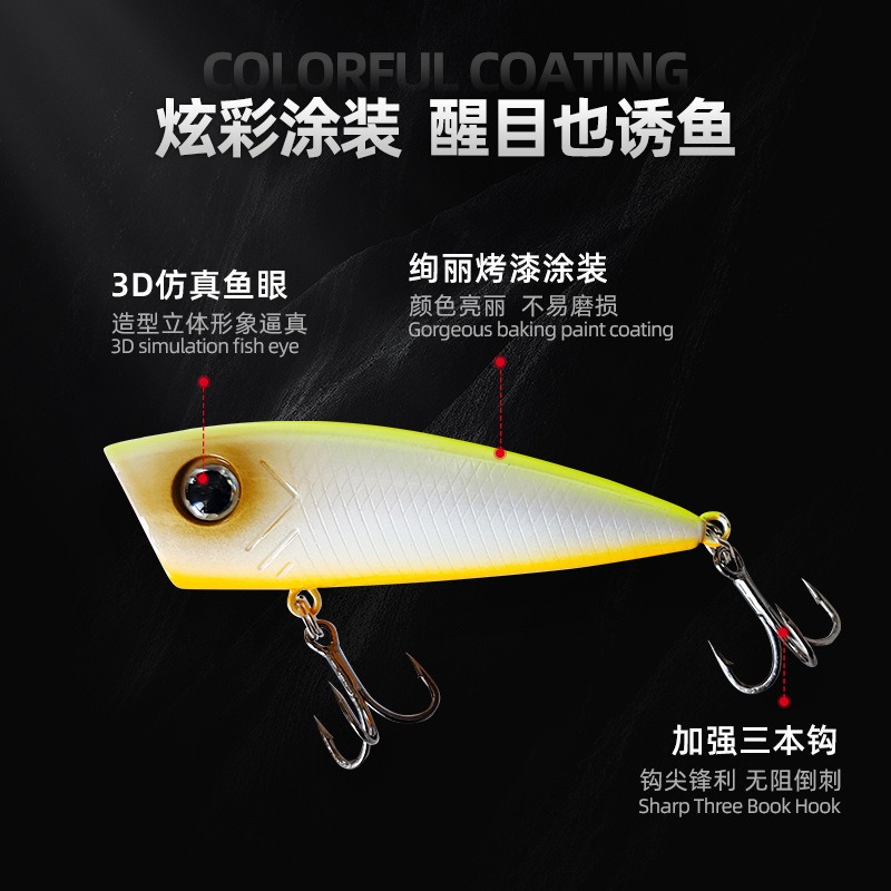 新しい釣り用ルアー トップウォーターポッパーベイト 6.3c - Fishing Lure Popper のレビューと価格