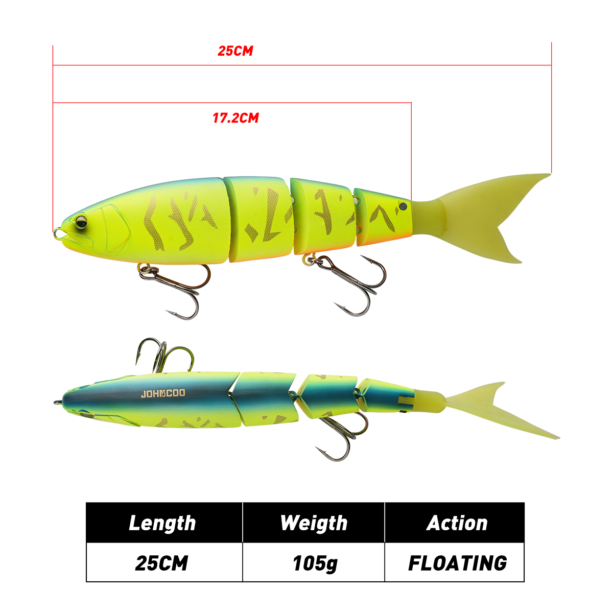 ジョンコー ジョイントフィッシングルアー 25cm 105g - Fishing Lure Swimbait のレビューと価格