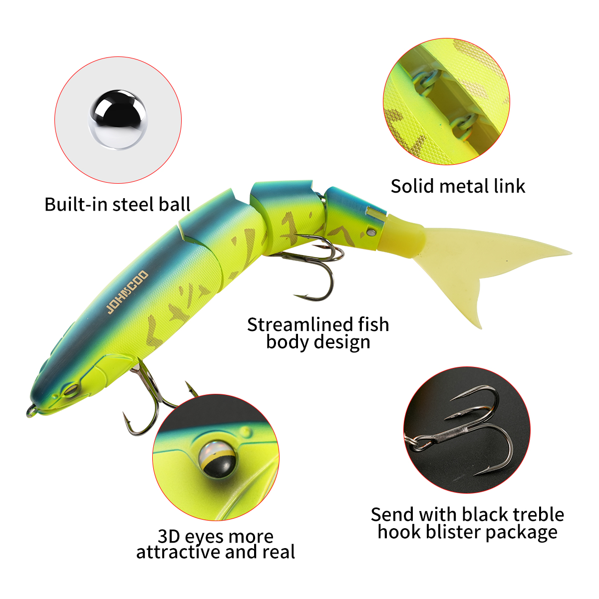 ジョンコー ジョイントフィッシングルアー 25cm 105g - Fishing Lure Swimbait のレビューと価格