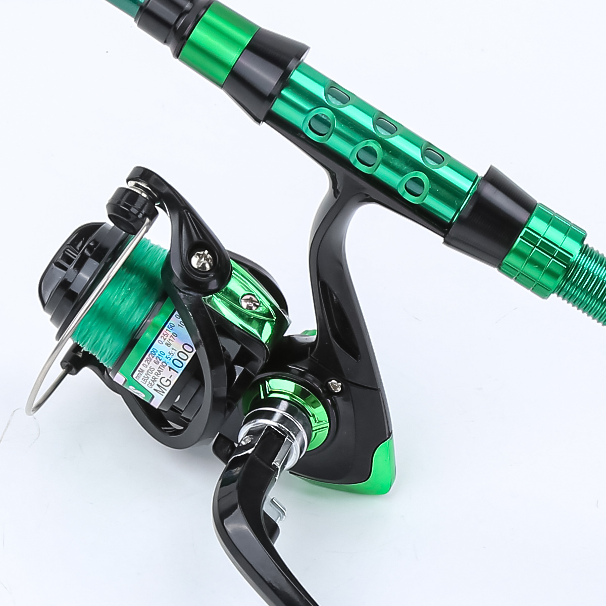 1.8メートルグリーンカーボンファイバーテレスコピックルアー - Fishing Lure Kit のレビューと価格