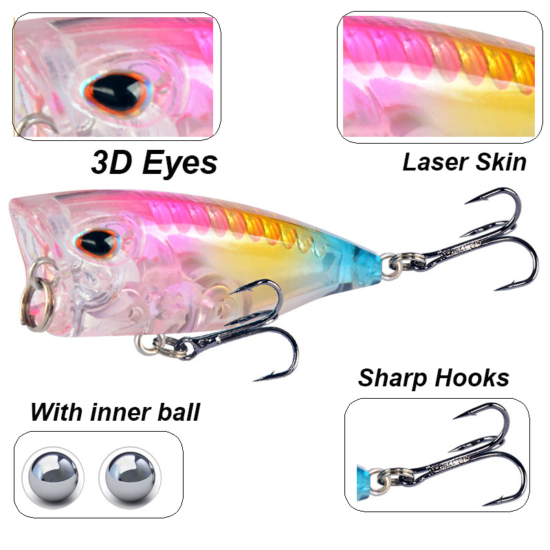 YUCONG 1PC ミニポッパー釣りルアー 4 センチメー - Fishing Lure Topwater のレビューと価格