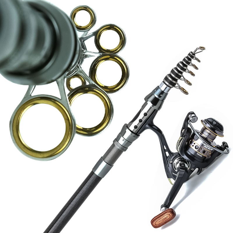 カーボンファイバー製伸縮式釣り竿リールコンボフルキット、シミ - Fishing Lure Kit のレビューと価格